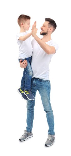 Handsome man with son  - 写真・画像