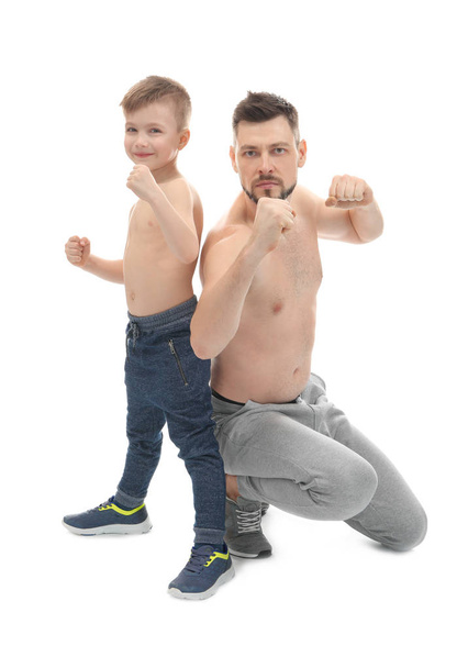 Handsome man and son - Foto, afbeelding