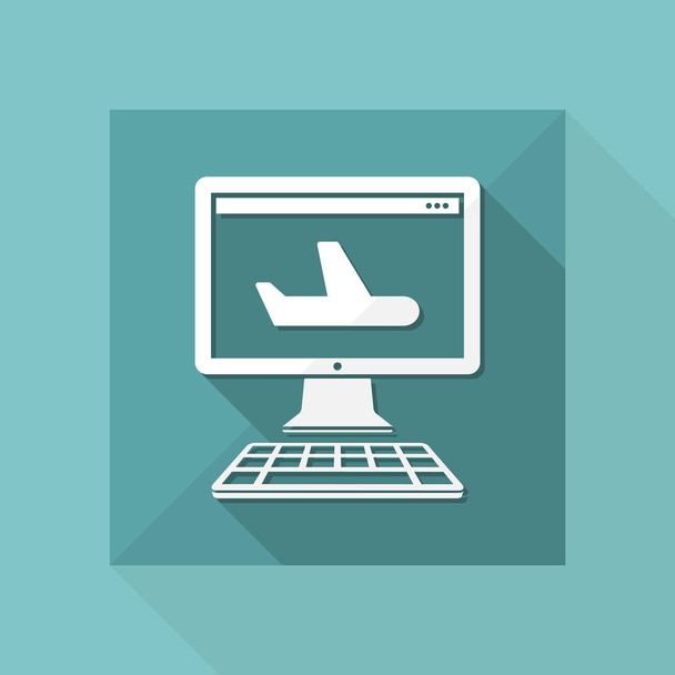 Icono de servicios web de aerolínea
 - Vector, Imagen