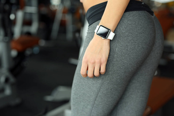 Young woman with fitness tracker  - Fotografie, Obrázek