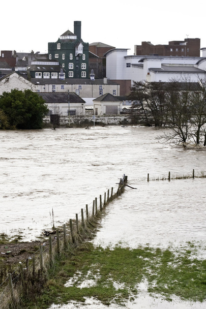 Workington miasta powódź 2009 - Zdjęcie, obraz