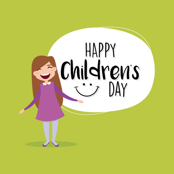 Happy Children day - Vector, Image