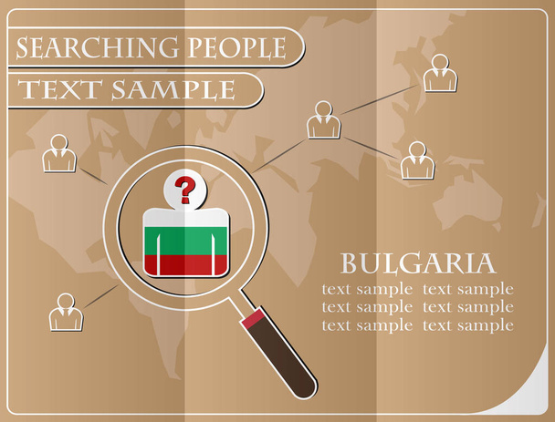 icona in cerca di persone fatte dalla bandiera della Bulgaria, vettore
  - Vettoriali, immagini