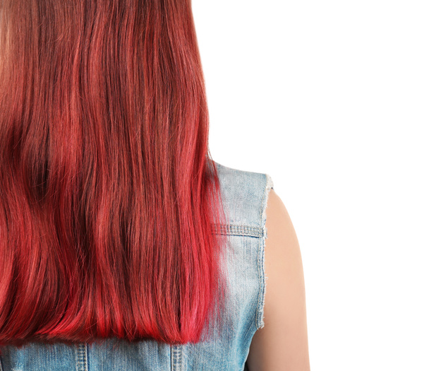boyalı saçlı genç kadın  - Fotoğraf, Görsel