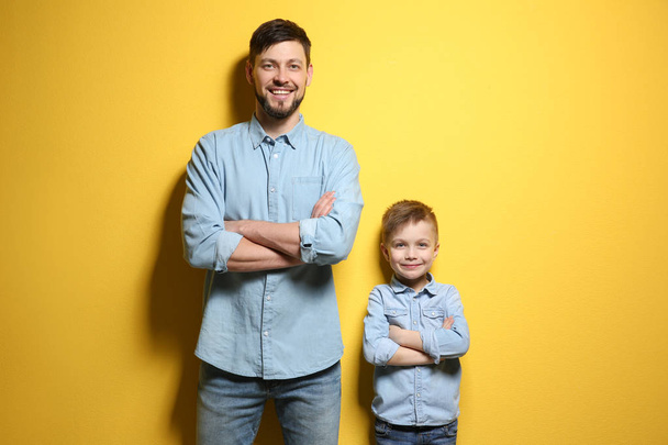 Handsome man with son  - Foto, afbeelding