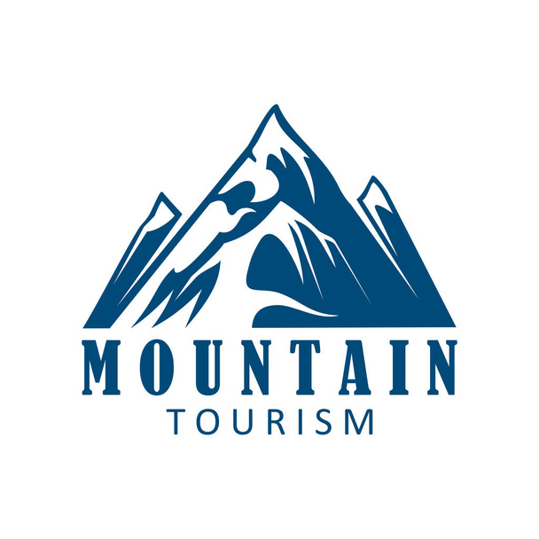 山観光、登山スポーツ アイコン デザイン - ベクター画像