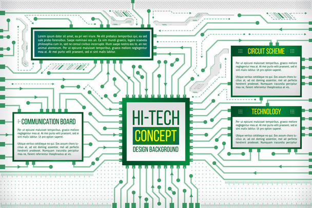 Abstract illustration of hi-tech computer technology - Vector, Image