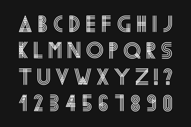 Simple minimalistic font. - Διάνυσμα, εικόνα