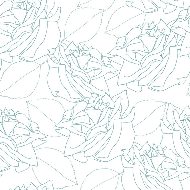 Floral seamless pattern. Vector background with flowers. Hand drawn artwork for textiles, fabrics, souvenirs, packaging and greeting cards. - Vettoriali, immagini