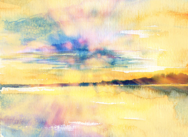 Acuarela minimalista abstracto paisaje
 - Foto, imagen