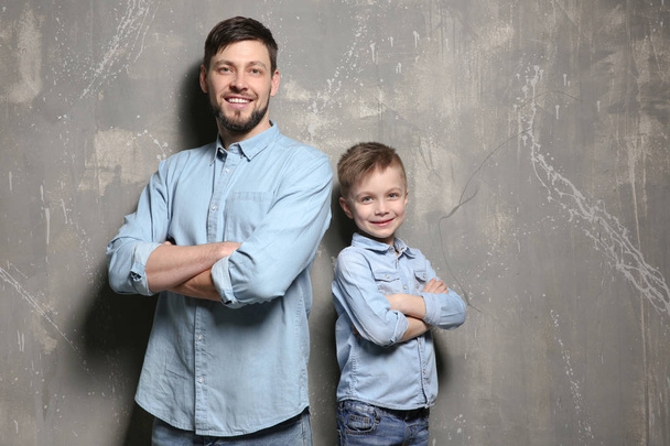 Handsome man with son - 写真・画像