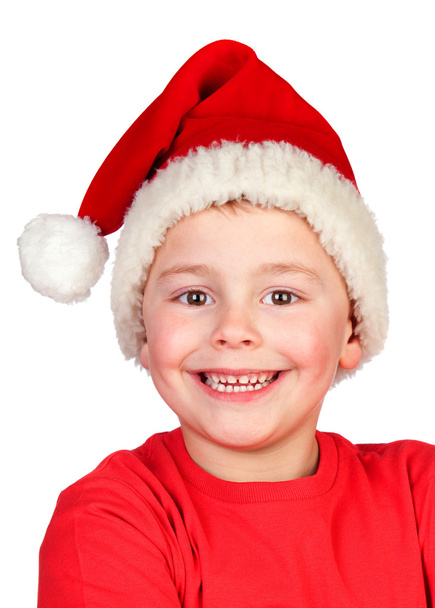 Adorable child with Santa Hat - Фото, зображення