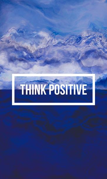  think positive slogan - Foto, imagen