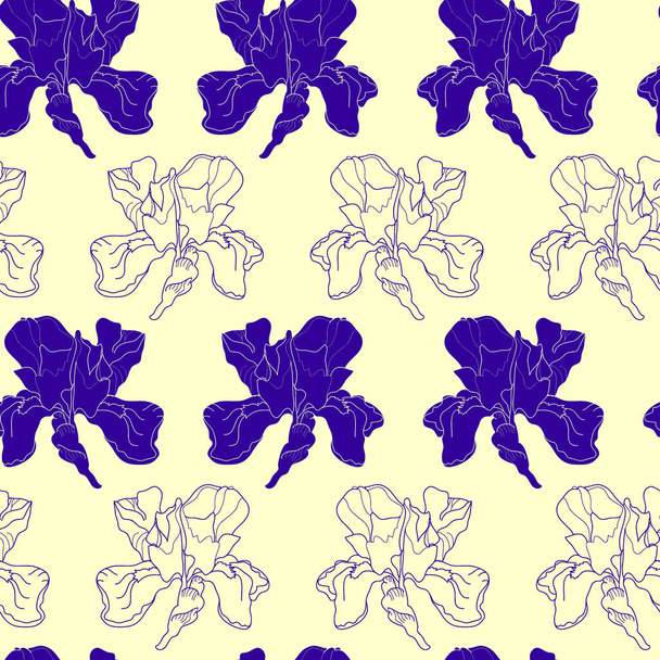 Floral seamless pattern. Vector background with flowers. Hand drawn artwork for textiles, fabrics, souvenirs, packaging and greeting cards. - Вектор,изображение