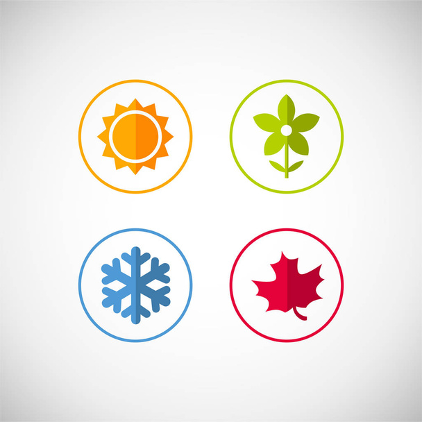 four season icons - Vetor, Imagem