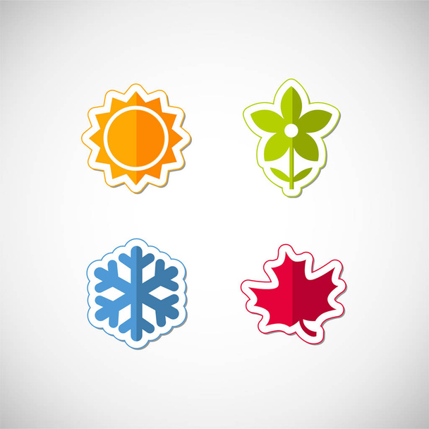 four season icons - Вектор, зображення