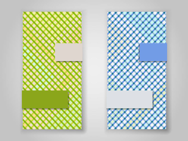Crossing color stripes vertical vector banner template. - ベクター画像