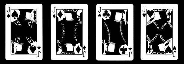 4 Jack em uma fileira - Jogando cartas
 - Foto, Imagem