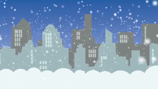  Miasta w zimie w ciągu dnia - Materiał filmowy, wideo