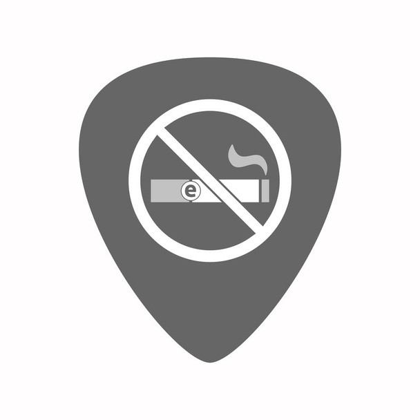Bir e-sigara içinde değil izin verilen ile izole gitar mızrap  - Vektör, Görsel