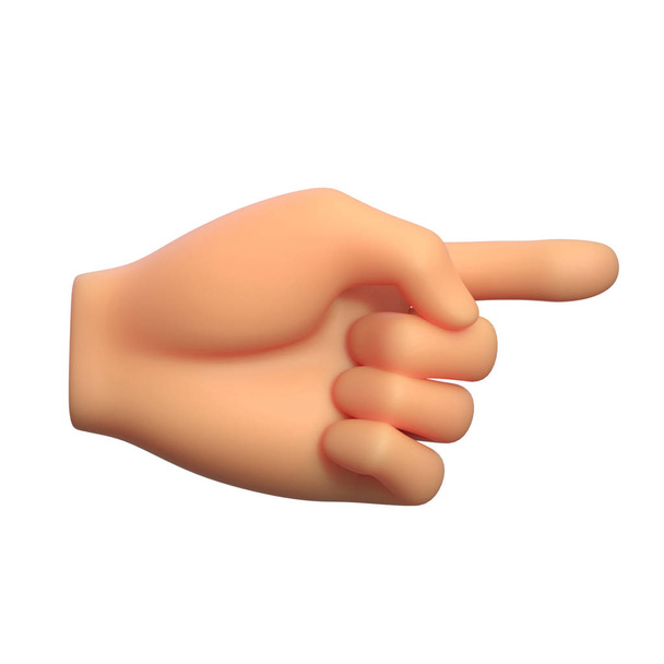 pointing hand grip gesture 3d illustration - Foto, immagini