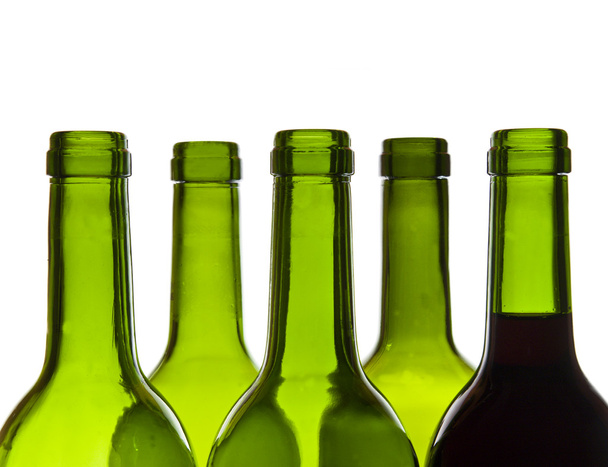 Wine bottles close-up - Foto, afbeelding
