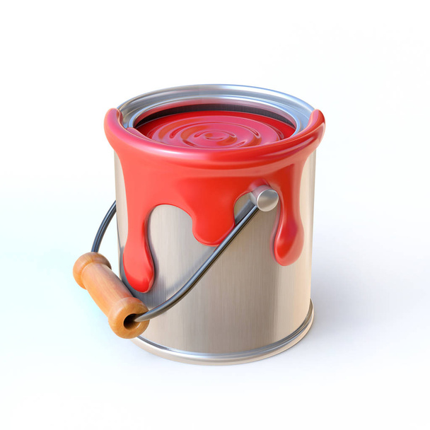 Paint cans 3d rendering - Foto, Imagen