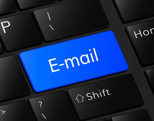 e-mail  button on keyboard. e-mail  concept . e-mail illustration  - Vettoriali, immagini