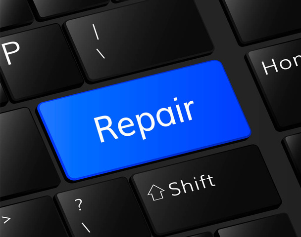  кнопка восстановления на клавиатуре. концепция ремонта. иллюстрация ремонта
  - Вектор,изображение
