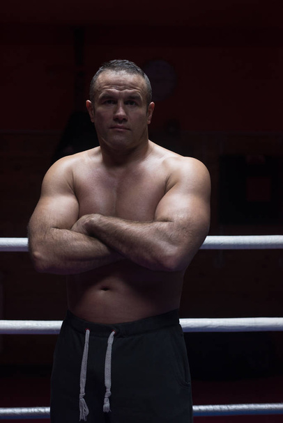 muscular professional kickboxer - Photo, Image