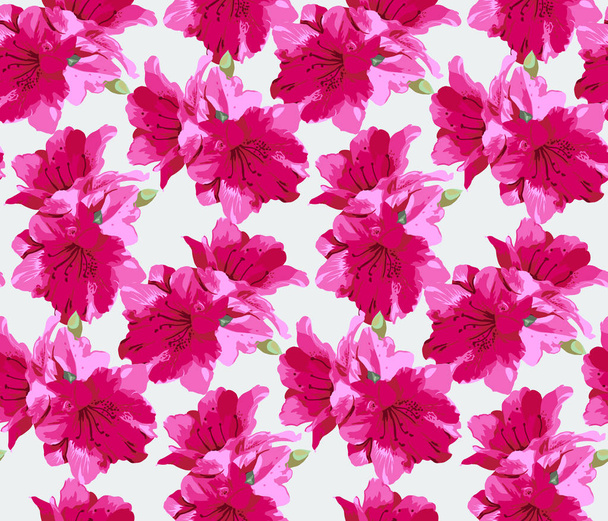Seamless pattern with red Flowers  - Vector, Image