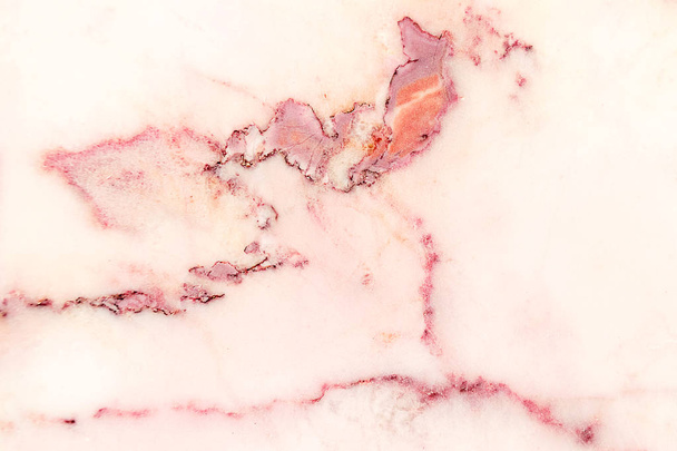 Ροζ μάρμαρο patterned υφή φόντου, λεπτομερή γνήσιο μάρμαρο από τη φύση. - Φωτογραφία, εικόνα