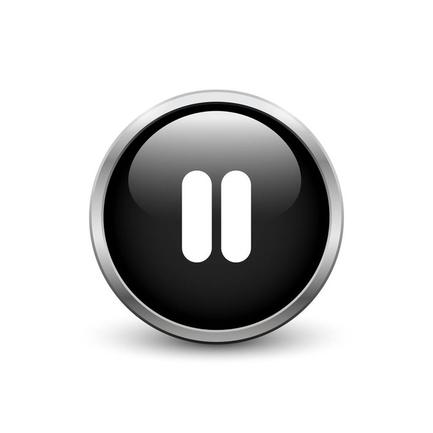 Pausa botón negro
  - Vector, imagen