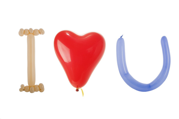 I Love You symbols made with balloons - Photo, Image