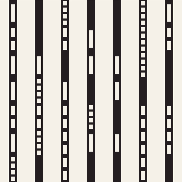 Μαύρο και άσπρο παράτυπων διακεκομμένων γραμμών μοτίβο. Αφηρημένο διανυσματικό απρόσκοπτη υπόβαθρο - Διάνυσμα, εικόνα