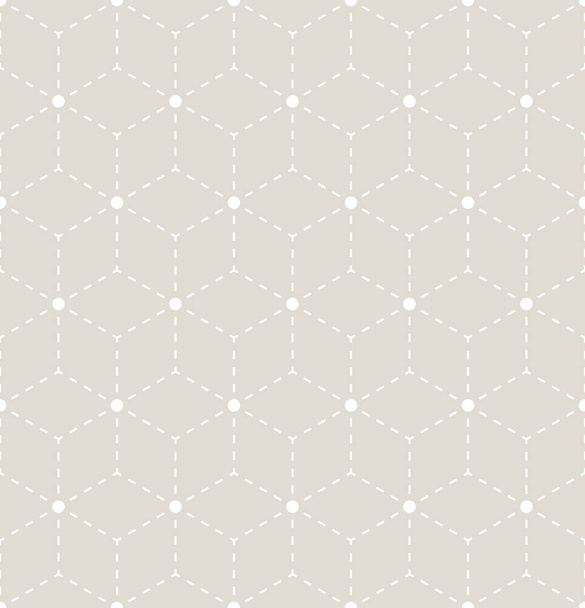 sacred geometry grid graphic deco hexagon dashed pattern - Vector, Image