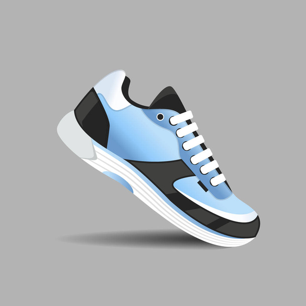 fitness sneakers shoes for training running shoe flat design with long shadow - Vektor, obrázek