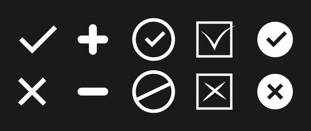 Correct and incorrect icons. True and false signs. Vector - Vector, Image