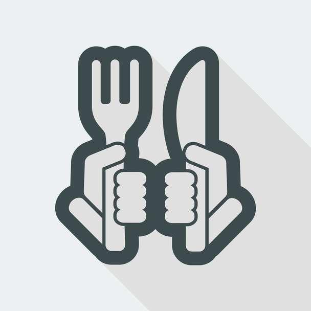 Ресторан минимальная икона
 - Вектор,изображение