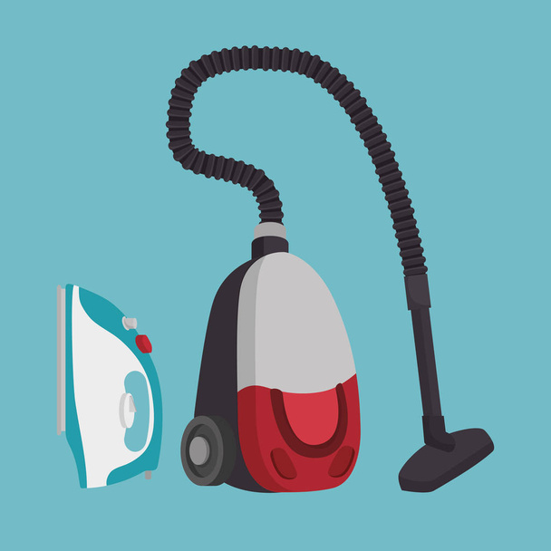 laundry room flat icons - Vector, Image