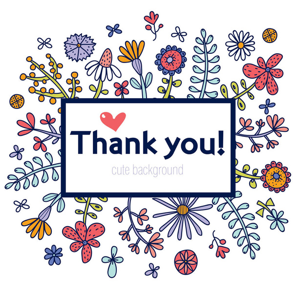 Thank you cute background   - Vector, Image