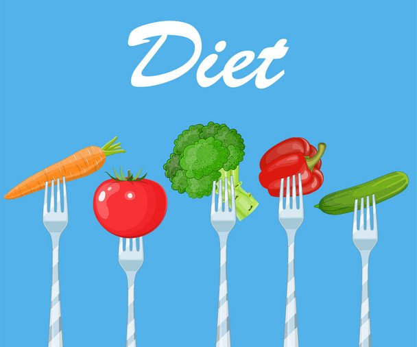 Healthy food. Diet concept, - Vector, Image