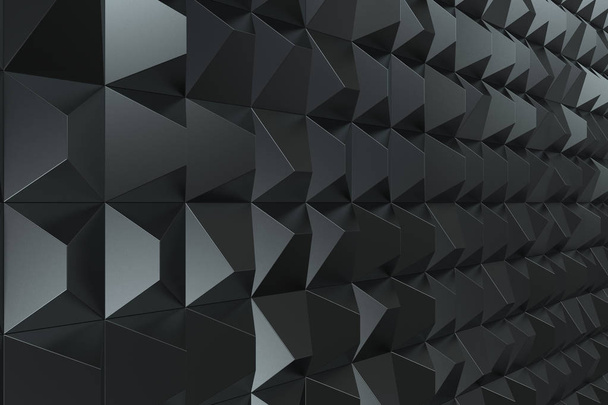 Pattern of black pyramid shapes - Фото, зображення