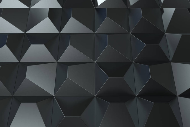 Pattern of black pyramid shapes - Фото, изображение