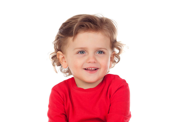 Adorable baby with curly hair - Valokuva, kuva