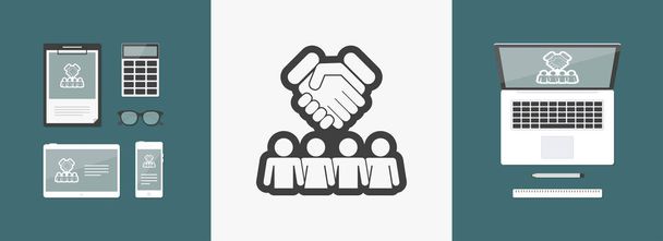 Group agreement icon - Vector, Image
