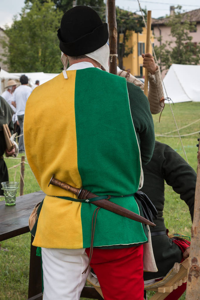 Squire with Two-coloured Shirt and Dagger in his Belt - Photo, Image