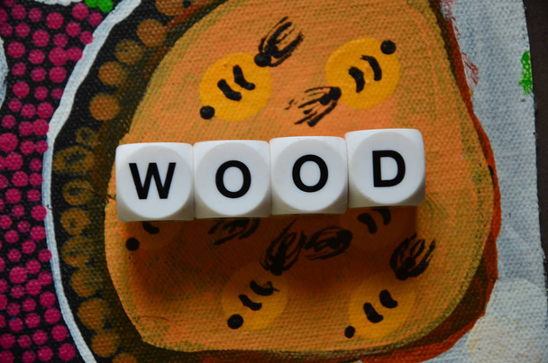 parola legno su un astratto
  - Foto, immagini