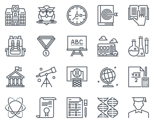 Education icons set - Vector, Image