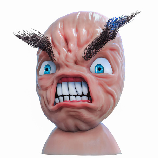 Internet-Meme Wut Wut Gesicht. 3D-Illustration - Foto, Bild